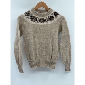 Westaway and Westaway Wool Sweater Scotland‎ Kids Girls Boys Medium Tan Nordic